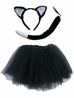 Sydney So Sweet Girls Black Cat Costume - Kids Costume Set With Black Tutu, Tail, & Ears 6 Sydney So Sweet Girls Black Cat Costume - Kids Costume Set With Black Tutu, Tail, & Ears
