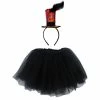 Sydney So Sweet Adult Ringmaster Greatest Showman Costume - Black Dot Tutu Skirt & Headband Hat Set For Adult Or Plus Size