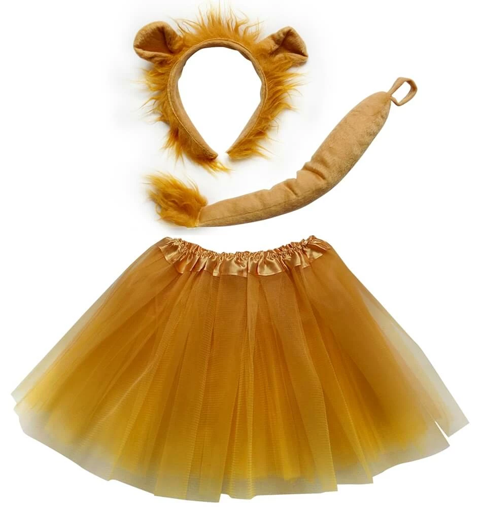 Sydney So Sweet Girls Gold Lion Tutu Skirt Costume Complete With Tail & Ears 2 Sydney So Sweet Girls Gold Lion Tutu Skirt Costume Complete With Tail & Ears