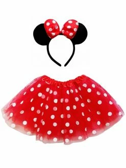Sydney So Sweet Costumes For Kids Minnie Mouse Costume - Girls Red Polka Dot Mouse Tutu Kids Costume Set