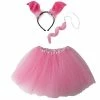 Sydney So Sweet On Wednesday, We Wear Pink Adult Pig Costume - Pink Tutu Skirt, Tail, & Headband Set For Adult Or Plus Size