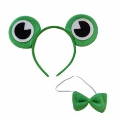Sydney So Sweet Frog Headband Eyes & Bow Tie, Kid Or Adult Costume Accessories Costumes For Kids