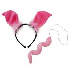 Sydney So Sweet Costumes For Kids Pig Headband Ears & Tail, Kid Or Adult Size Costume Accessories