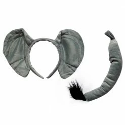 Sydney So Sweet Costumes For Kids Elephant Headband Ears & Tail, Kid Or Adult Costume Accessories