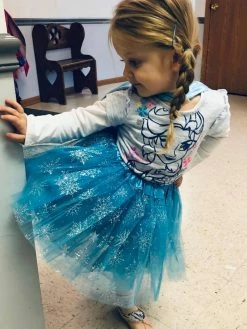 Sydney So Sweet Snowflake Princess Frozen Superhero Tutu Skirt Costume For Girls, Women, Plus Christmas