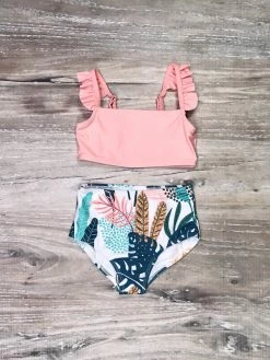 Sydney So Sweet Matching Family Swimsuits - Tropical Pink Palm Springs