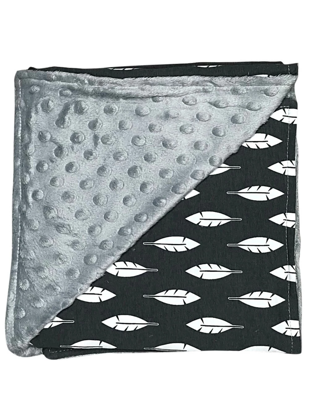 Sydney So Sweet Extras Feather Gray Minky Dot Toddler Or Baby Blanket 2 Sydney So Sweet Extras Feather Gray Minky Dot Toddler Or Baby Blanket