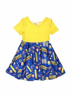 Sydney So Sweet First Day Of School Bus & Supplies Yellow Skater Girls Back To School Dress New Arrivals