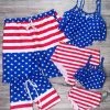 Sydney So Sweet Flag Red & Blue Patriotic Matching 4th Of July Family Swimsuits