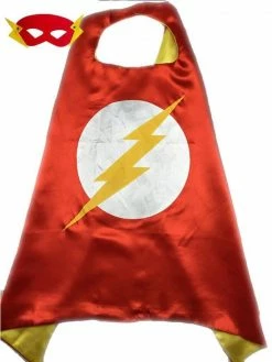 Sydney So Sweet Flash Of Lightning Man Cape & Mask Set Costume For Adults