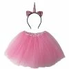 Sydney So Sweet Adult Pink Unicorn Costume - Tutu Skirt & Flip Sequin Headband Horn Set For Adult Or Plus Size