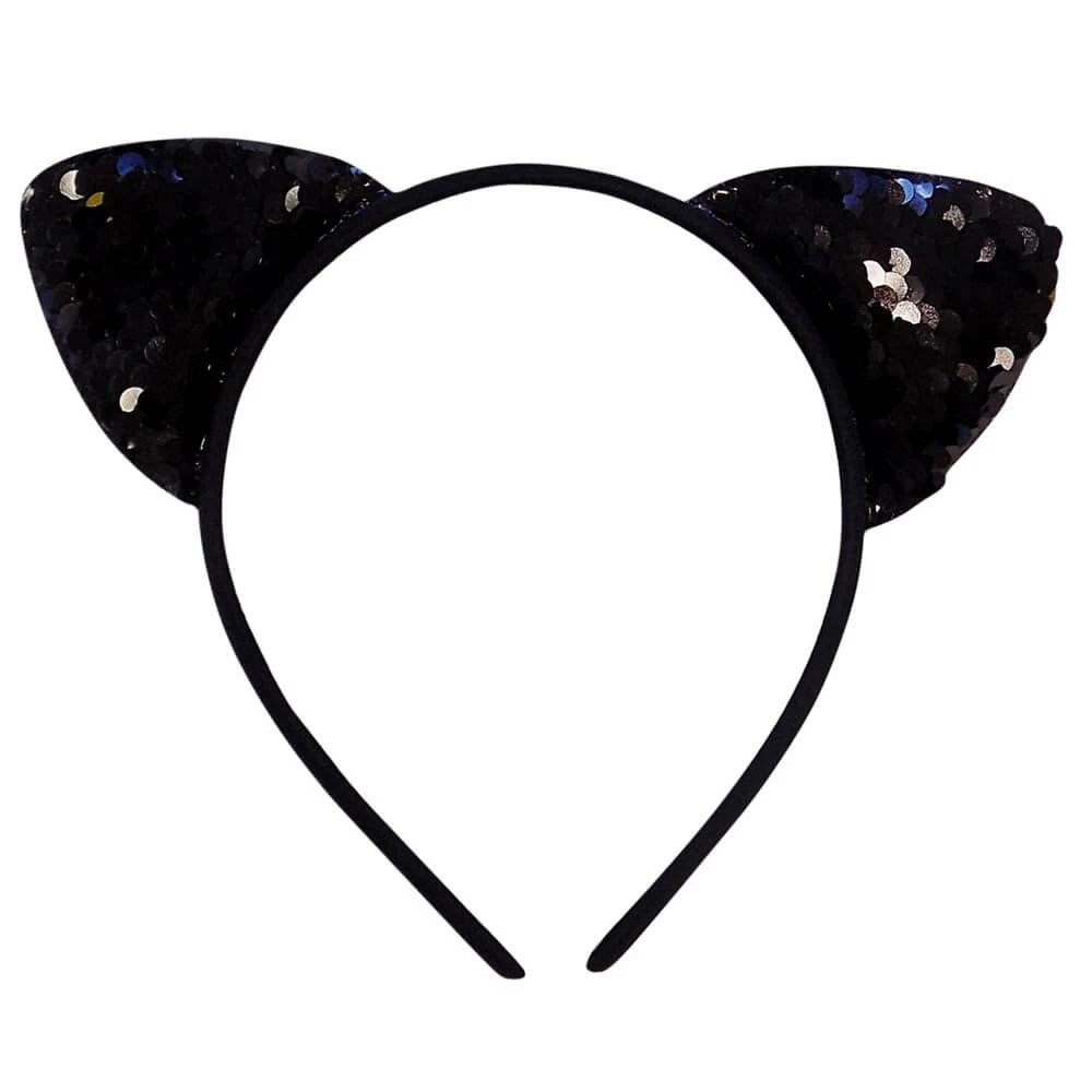 Sydney So Sweet Costumes For Kids Flip Sequin Black Cat Girls Headband Ears, Kid Or Adult Size Costume Accessories 1 Sydney So Sweet Costumes For Kids Flip Sequin Black Cat Girls Headband Ears, Kid Or Adult Size Costume Accessories