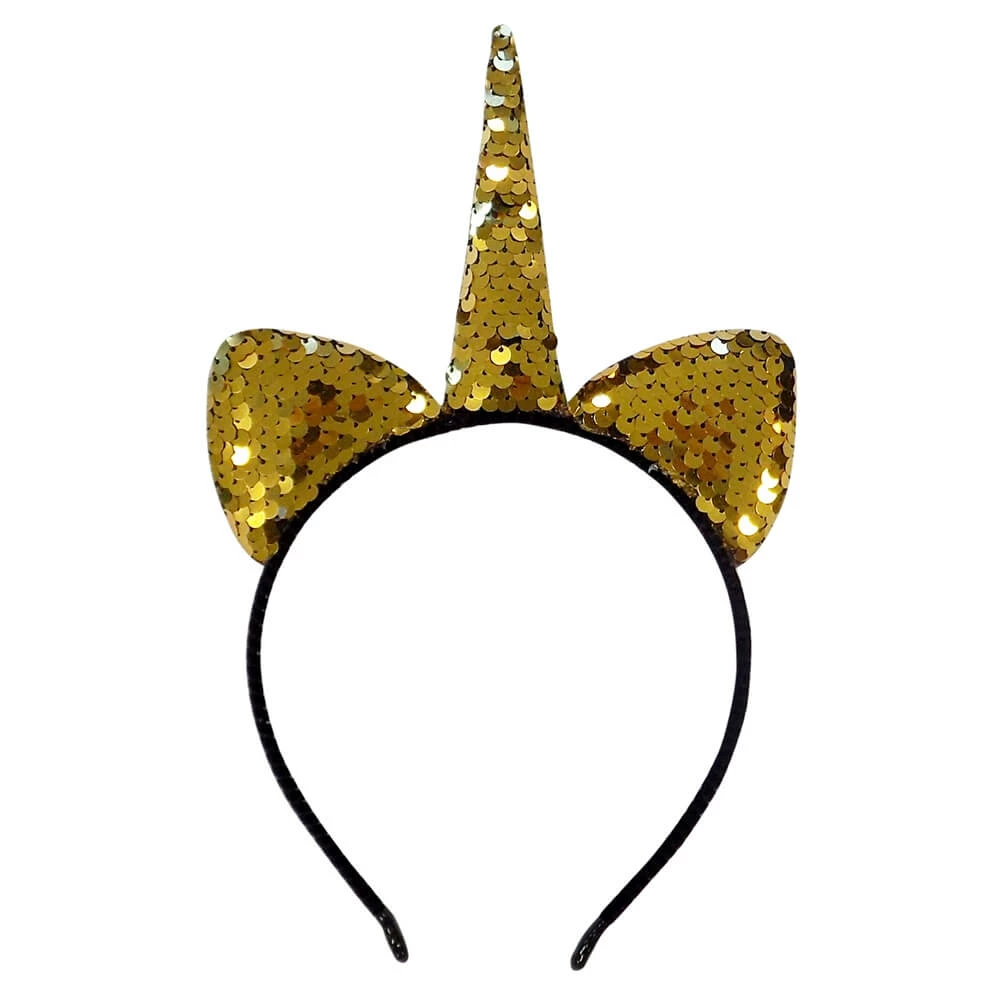 Sydney So Sweet Flip Sequin Gold Unicorn Girls Headband Ears, Kid Or Adult Size Costume Accessories Costumes For Kids 1 Sydney So Sweet Flip Sequin Gold Unicorn Girls Headband Ears, Kid Or Adult Size Costume Accessories Costumes For Kids