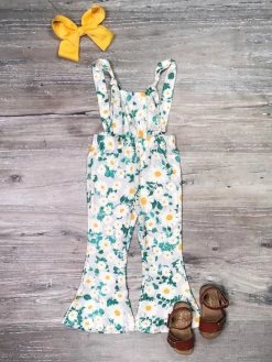 Sydney So Sweet Flower Child Daisy Blue Flare Leg Girls Jumpsuit New Arrivals