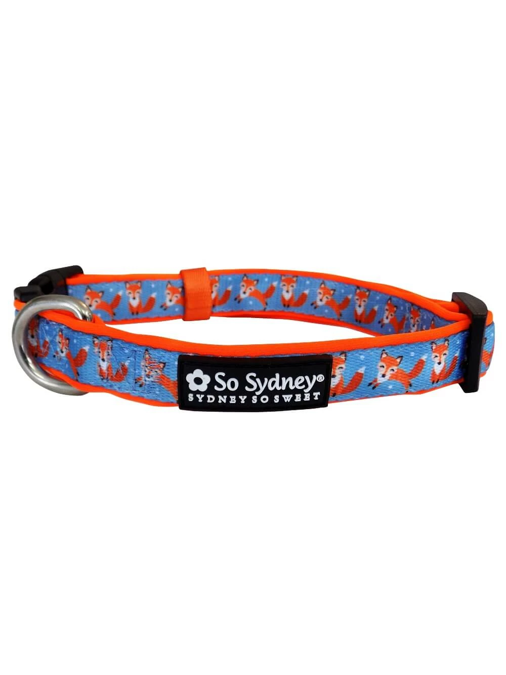 Sydney So Sweet Fox Hunt Blue & Orange Adjustable Fashion Unique Dog Collar 2 Sydney So Sweet Fox Hunt Blue & Orange Adjustable Fashion Unique Dog Collar
