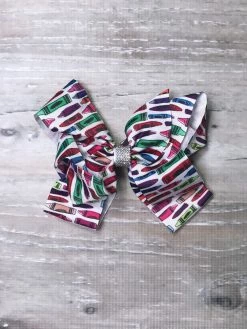 Sydney So Sweet New Arrivals Get Your Cray-On Girls Back To School Large Hair Bow
