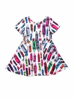 Sydney So Sweet New Arrivals Get Your Cray On Short Sleeve Girls Back To School Crayon Skater Dress 8 Sydney So Sweet New Arrivals Get Your Cray On Short Sleeve Girls Back To School Crayon Skater Dress