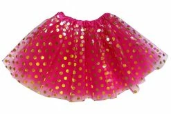 Sydney So Sweet Hot Pink And Gold Polka Dot Tutu Skirt Costume For Girls, Women, Plus On Wednesday, We Wear Pink