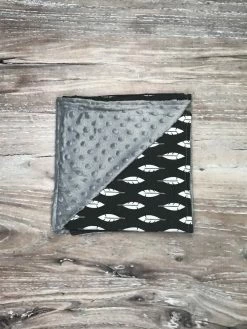 Sydney So Sweet Extras Feather Gray Minky Dot Toddler Or Baby Blanket