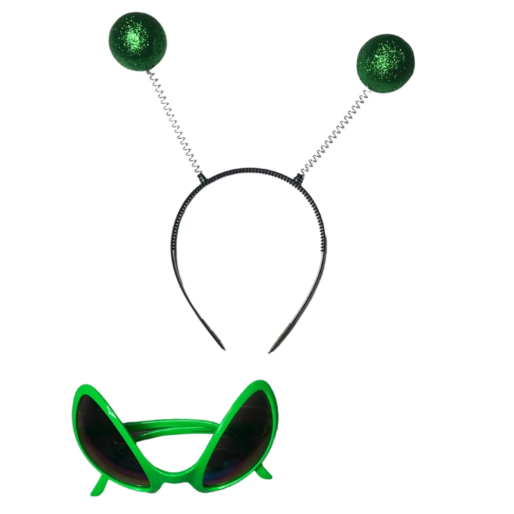 Sydney So Sweet Costumes For Kids Alien Headband Set - Green Alien Headband Antennas & Alien Eyes Sunglasses 1 Sydney So Sweet Costumes For Kids Alien Headband Set - Green Alien Headband Antennas & Alien Eyes Sunglasses