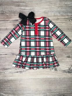 Sydney So Sweet Believe In Christmas Tartan Plaid Matching Family Pajamas