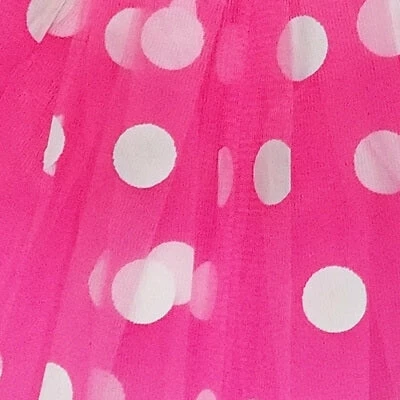 Sydney So Sweet Neon Pink And White Polka Dot Tutu Skirt Costume For Girls, Women, Plus 2 Sydney So Sweet Neon Pink And White Polka Dot Tutu Skirt Costume For Girls, Women, Plus