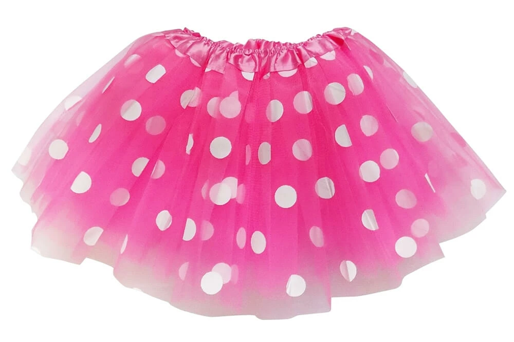 Sydney So Sweet Neon Pink And White Polka Dot Tutu Skirt Costume For Girls, Women, Plus 1 Sydney So Sweet Neon Pink And White Polka Dot Tutu Skirt Costume For Girls, Women, Plus