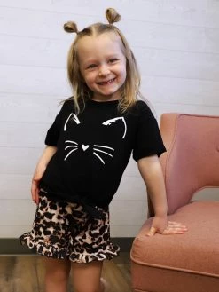 Sydney So Sweet Crazy Cat Lady Ruffle Cheetah Girls Lounge Shorts Outfit New Arrivals