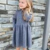 Sydney So Sweet Gray Knit Girls Ribbed Knit Sweater Dress Dresses & Skirt Sets