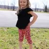 Sydney So Sweet Perfect Pink Cheetah Distressed Ruffle Girls Capri Outfit On Wednesday, We Wear Pink