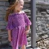 Sydney So Sweet Perfectly Purple Ditsy Floral Smocked Flare Girls Dress New Arrivals