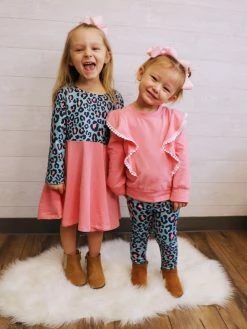 Sydney So Sweet 2 Piece Pants Outfits Wild At Heart Pink & Blue Leopard Ruffle Girls Outfit 11 Sydney So Sweet 2 Piece Pants Outfits Wild At Heart Pink & Blue Leopard Ruffle Girls Outfit