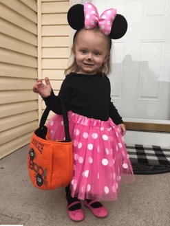 Sydney So Sweet Minnie Mouse Costume - Girls Neon Pink Polka Dot Mouse Tutu Kids Costume Set Costumes For Kids