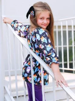 Sydney So Sweet Happy Ghost Rainbow Purple Velvet Bell Bottom Girls Fall Outfit 13 Sydney So Sweet Happy Ghost Rainbow Purple Velvet Bell Bottom Girls Fall Outfit
