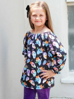 Sydney So Sweet Happy Ghost Rainbow Purple Velvet Bell Bottom Girls Fall Outfit 12 Sydney So Sweet Happy Ghost Rainbow Purple Velvet Bell Bottom Girls Fall Outfit