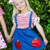 Sydney So Sweet New Arrivals Apple Of My Eye Stripe Sequin Red & Navy Girls Suspender Skirt Outfit