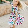 Sydney So Sweet New Arrivals Get Your Cray On Short Sleeve Girls Back To School Crayon Skater Dress