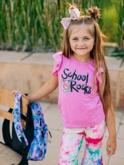 Sydney So Sweet School Rocks Rainbow Tie Dye Bell Bottom Girls Back To School Outfit New Arrivals