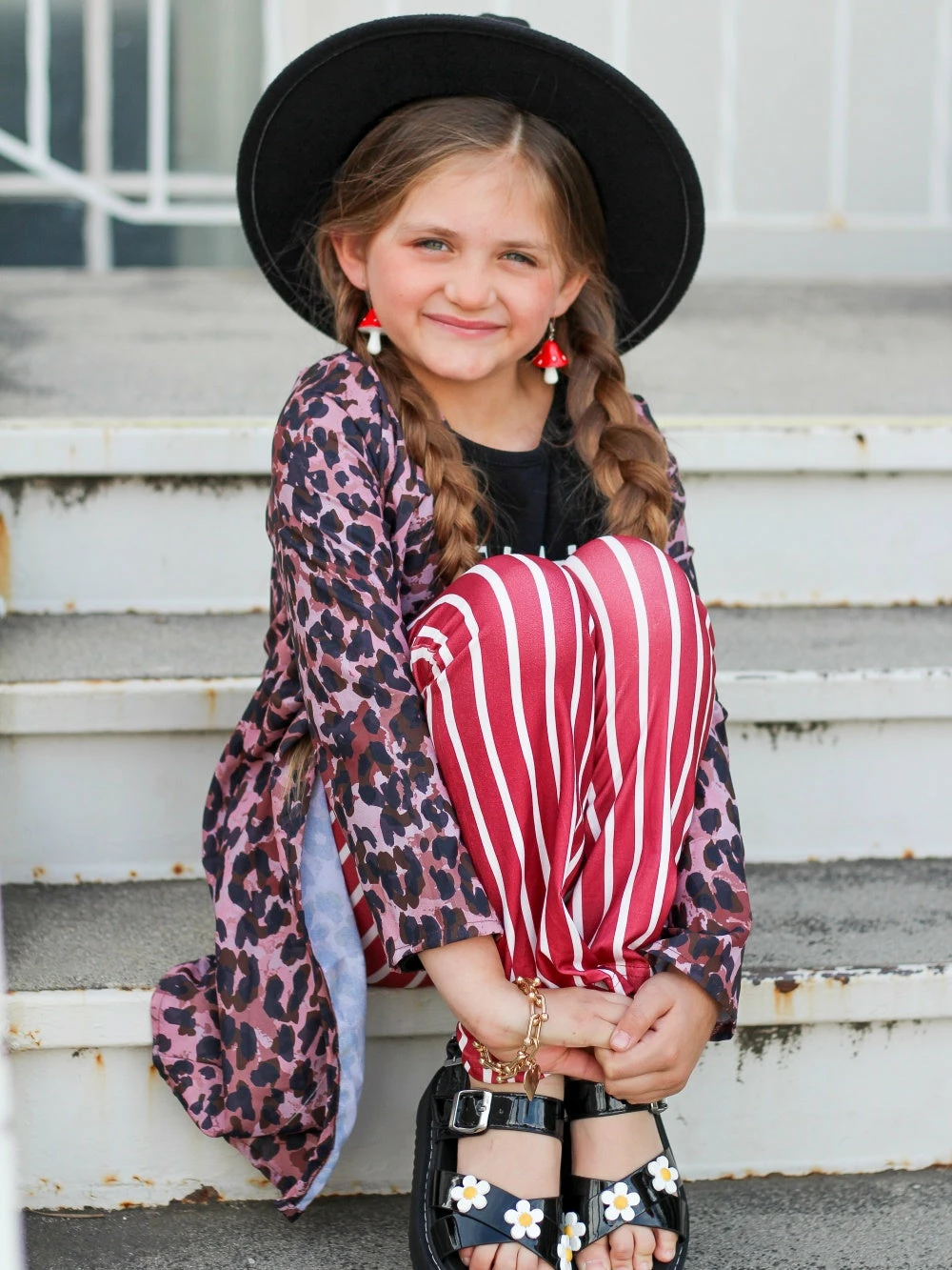 Sydney So Sweet Love Is Kind Cheetah Red Stripe Girls Three Piece Outfit 2 Piece Pants Outfits 7 Sydney So Sweet Love Is Kind Cheetah Red Stripe Girls Three Piece Outfit 2 Piece Pants Outfits