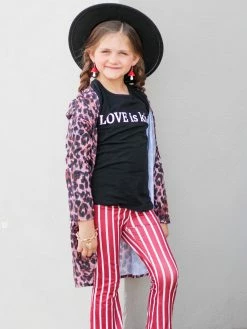 Sydney So Sweet Love Is Kind Cheetah Red Stripe Girls Three Piece Outfit 2 Piece Pants Outfits 15 Sydney So Sweet Love Is Kind Cheetah Red Stripe Girls Three Piece Outfit 2 Piece Pants Outfits