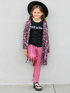 Sydney So Sweet Love Is Kind Cheetah Red Stripe Girls Three Piece Outfit 2 Piece Pants Outfits 17 Sydney So Sweet Love Is Kind Cheetah Red Stripe Girls Three Piece Outfit 2 Piece Pants Outfits