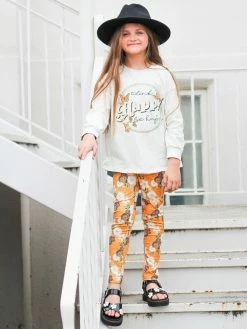 Sydney So Sweet 2 Piece Pants Outfits Think Happy Be Happy Butterfly Daisy Yellow Girls Outfit