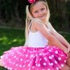 Sydney So Sweet Costumes For Kids Minnie Mouse Costume - Girls Hot Pink Polka Dot Mouse Tutu Kids Costume Set