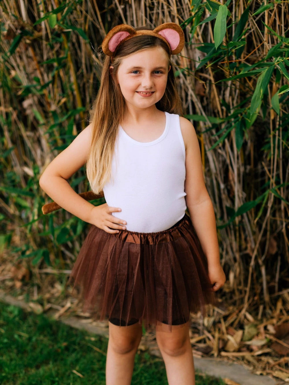 Sydney So Sweet Girls Monkey Costume - Complete Kids Costume Set With Brown Tutu, Tail, & Ears 1 Sydney So Sweet Girls Monkey Costume - Complete Kids Costume Set With Brown Tutu, Tail, & Ears