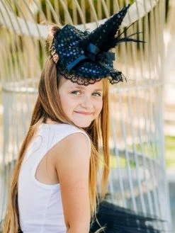 Sydney So Sweet Costumes For Kids Girls Pixie Black Witch Costume - Complete Kids Costume Set With Pixie Cut Tutu And Hat Headband