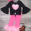 Sydney So Sweet Heart Skips A Beat Pink Sequin Ombre Flare Denim Girls Outfit