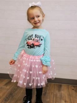 Sydney So Sweet Pink Heart Valentine's Day Tutu Skirt Costume For Toddler, Girls, Women, Plus
