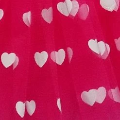 Sydney So Sweet Hot Pink Heart Valentine's Day Tutu Skirt Costume For Toddler, Girls, Women, Plus