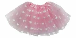 Sydney So Sweet Pink Heart Valentine's Day Tutu Skirt Costume For Toddler, Girls, Women, Plus