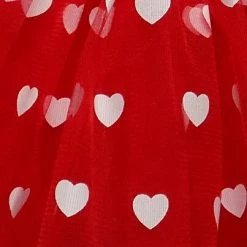 Sydney So Sweet Red Heart Valentine's Day Tutu Skirt For Toddler, Girls, Women, Plus